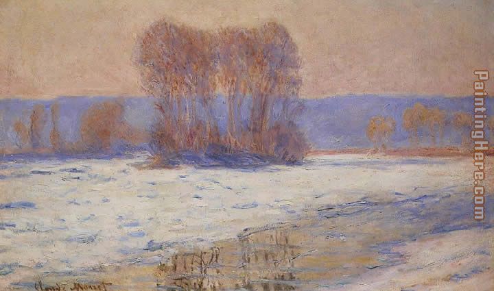 The Seine at Bennecourt in Winter painting - Claude Monet The Seine at Bennecourt in Winter art painting